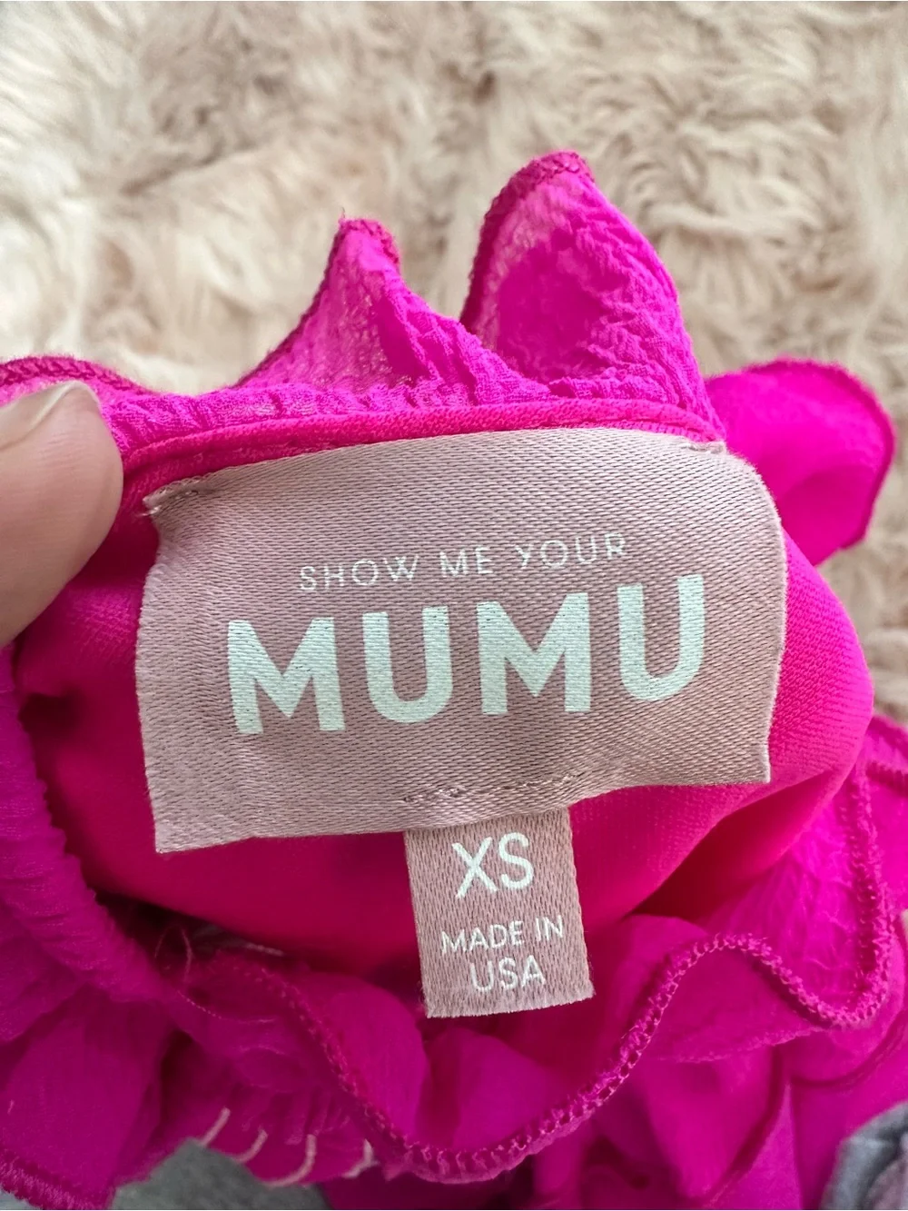 SHOW ME YOUR MUMU LANE MIDI DRESS IN PINK CHIFFON XS - Picture 6 of 6
